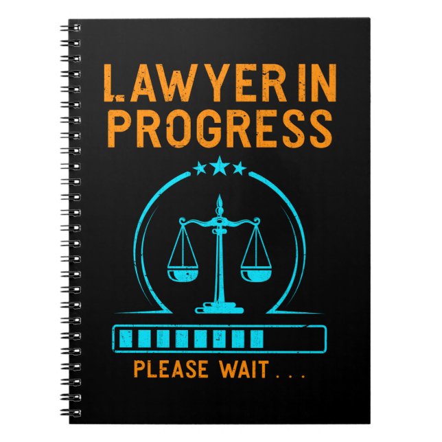 Funny Lawyer Loading Lawyer Graduation Notebook (Front)
