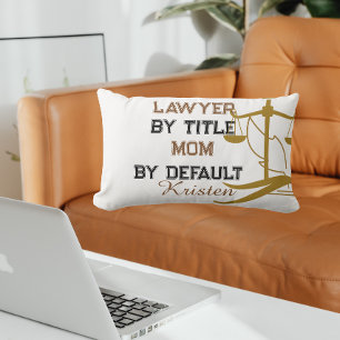 Funny lawyer mom, mother's day law  lumbar cushion