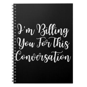 Funny lawyer notebook