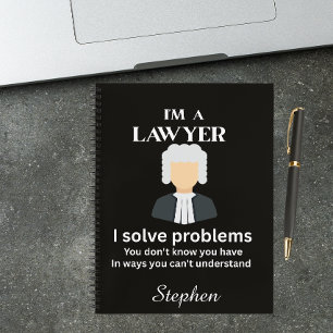 Funny lawyer quote personalised graduation  notebook