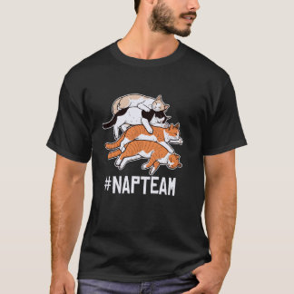 Funny Lazy Animal Nap team Crazy Cats T-Shirt