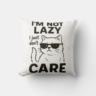 "Funny Lazy Cat Shirt – I’m Not Lazy I Just Don’t Cushion