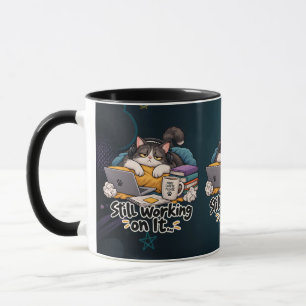 Funny Lazy Cat Still Working on It – Procrastinati Mug