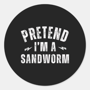 Funny Lazy Costume Last Minute Pretend I'm A Sandw Classic Round Sticker