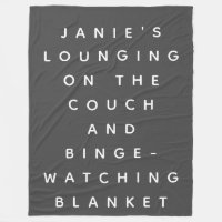 Funny Lazy Days Binge Watching Grey Custom Name