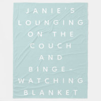 Funny Lazy Days Binge Watching Quote Personalised