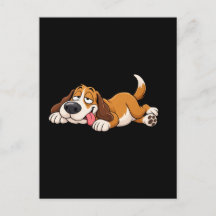 Funny Lazy Dog Cartoon – Cute Sleepy Dog Lover Des