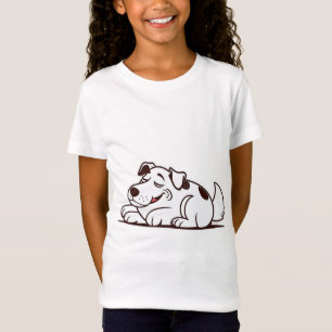 Funny Lazy Dog Design T-Shirt