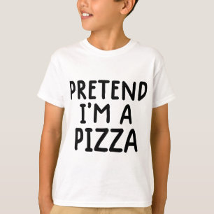 funny lazy halloween costume Pretend i'm A pizza T-Shirt