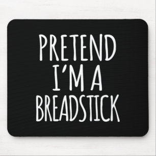 Funny Lazy Halloween Costume Shirt - Breadstick Mouse Pad