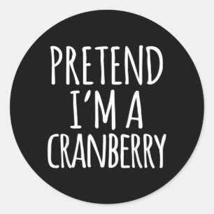 Funny Lazy Halloween Costume Shirt - Cranberry Classic Round Sticker