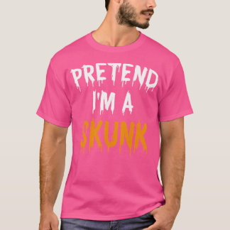 Funny Lazy Halloween Pretend I'M A Skunk T-Shirt