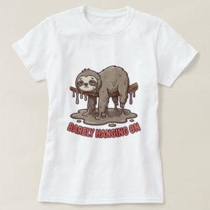 Funny Lazy Melting Sloth Cartoon T-Shirt