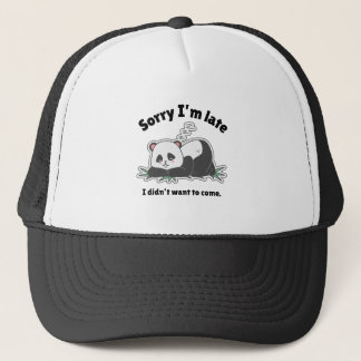 Funny Lazy Panda Design Trucker Hat