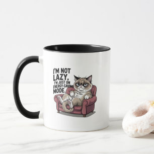 Funny lazy sarcasm car word art mug
