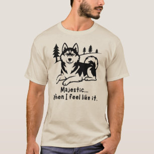 Funny Lazy Siberian Husky Dog Lover T-Shirt