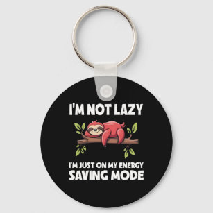 Funny Lazy Sloth Energy Saving Mode Key Ring