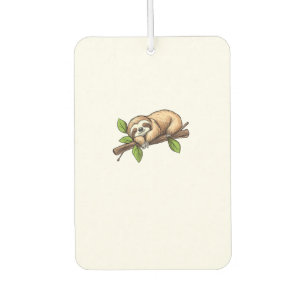 Funny Lazy Sloth T-Shirt Car Air Freshener