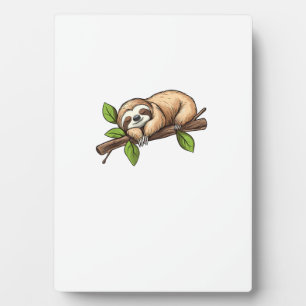 Funny Lazy Sloth T-Shirt Plaque
