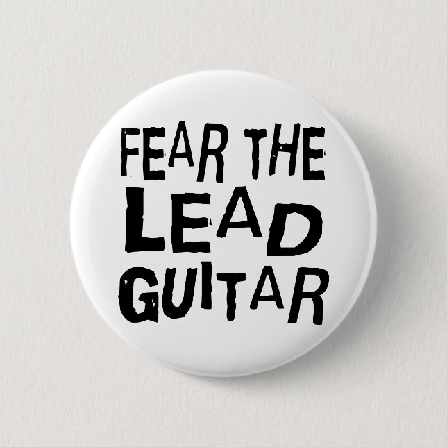 Funny Lead Guitar 6 Cm Round Badge (Front)