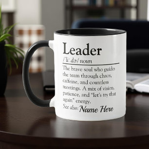 Funny Leader Definition Personalised Appreciation Mug