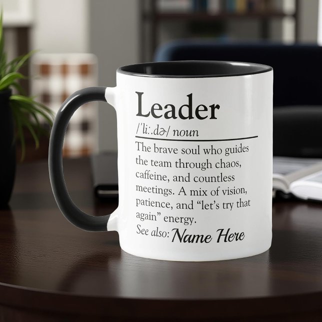 Funny Leader Definition Personalised Appreciation Mug (Creator Uploaded)