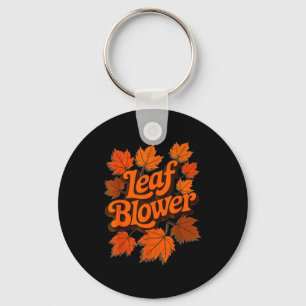 Funny Leaf Blower Fall Autumn Costume Matching Out Key Ring