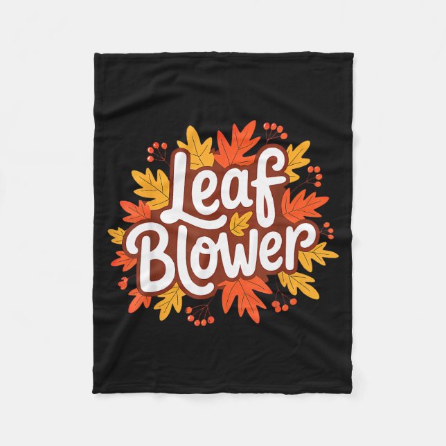 Funny Leaf Blower Fall Costume Couple Halloween Ma Fleece Blanket (Front)