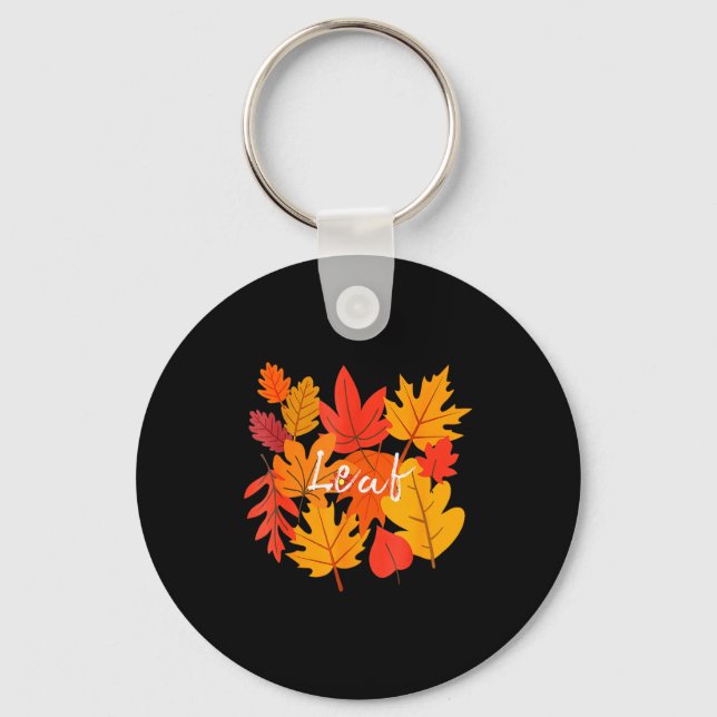 Funny Leaf Blower Fall Couple Halloween Costume Gi Key Ring (Front)