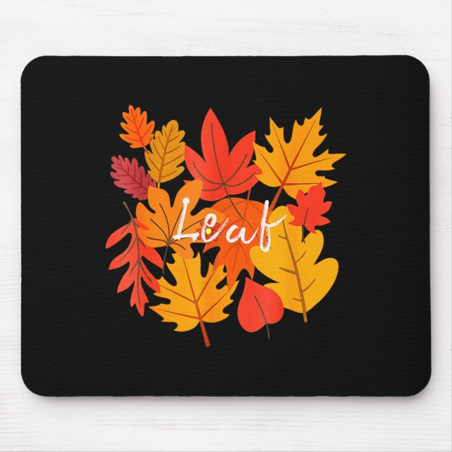 Funny Leaf Blower Fall Couple Halloween Costume Gi Mouse Pad (Front)