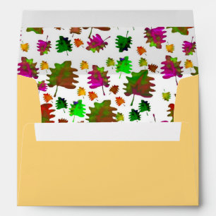 Funny leaves watercolor  envelope