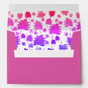 Funny leaves watercolor  envelope