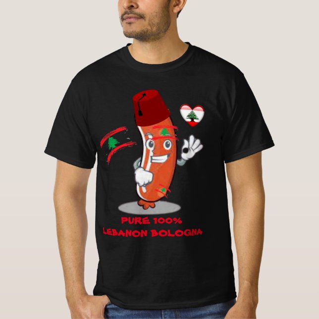 Funny Lebanese Funny Humour Lebanon Bologna   T-Shirt (Front)