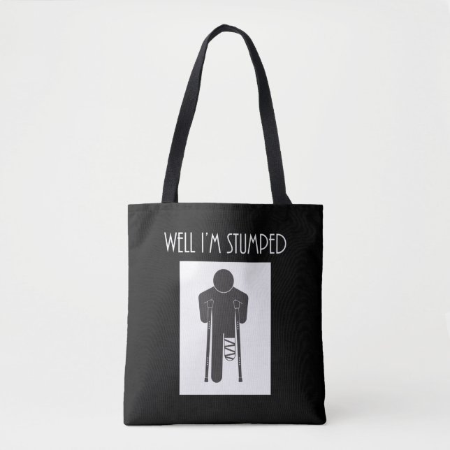Funny Leg Amputation Recovery Amputee Get Well Tote Bag (Front)
