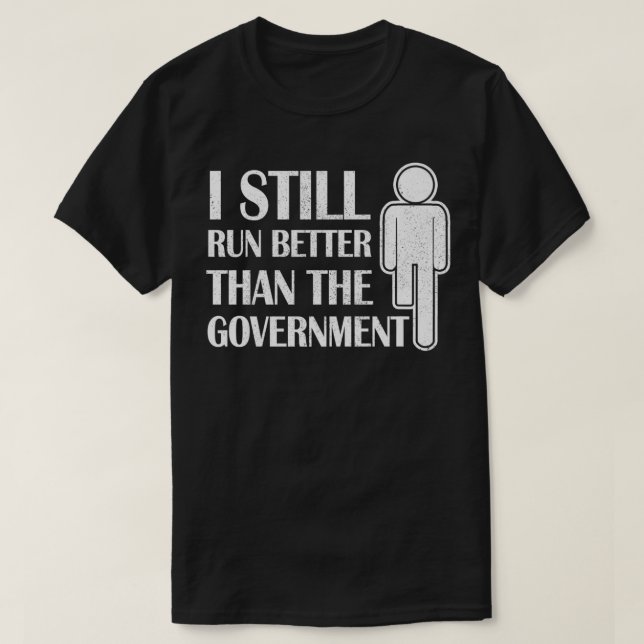 Funny Leg Amputee Government Premium  T-Shirt (Design Front)