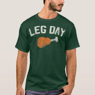 Funny Leg Day Thanksgiving Gifts Pilgrim Costume T T-Shirt