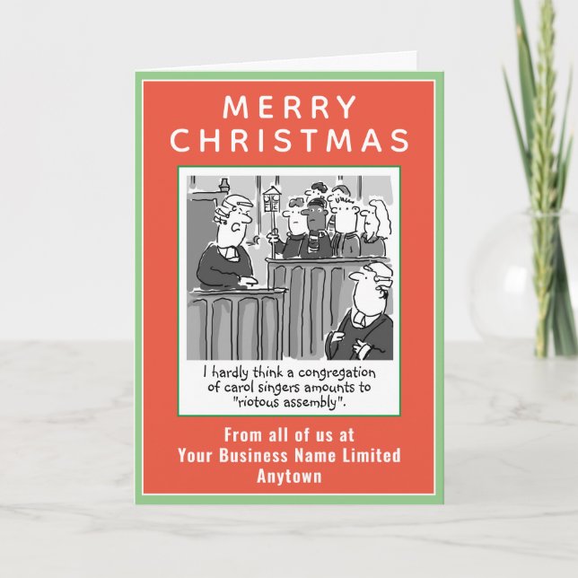 Funny Legal or Law Company Christmas Holiday Card (Front)