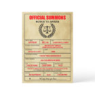 Funny Legal Subpoena Law School Graduation Party