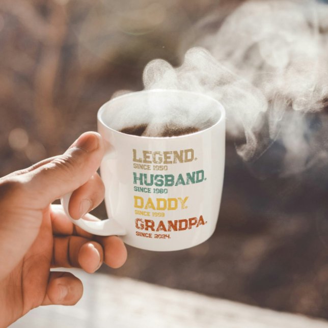 Funny Legend Husband Daddy Grandpa Custom Gift Coffee Mug (Legend Husband Daddy Grandpa for him love family grandfather funny fathers day holiday christmas )