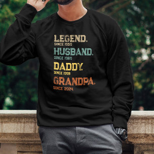 Funny Legend Husband Daddy Grandpa Custom Gift Tri-Blend Shirt
