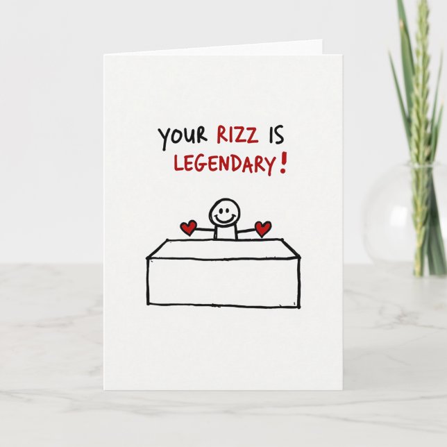 Funny Legendary Rizz Card (Front)