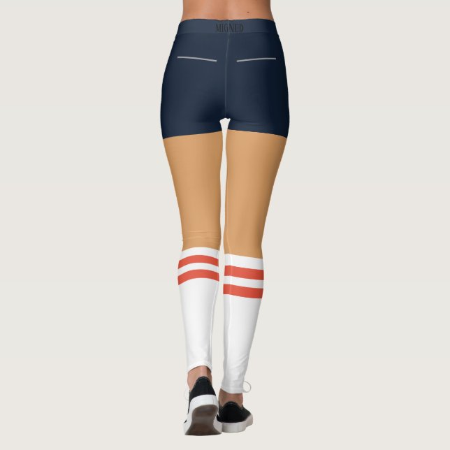Funny Leggings with Faux Shorts and Socks (Back)