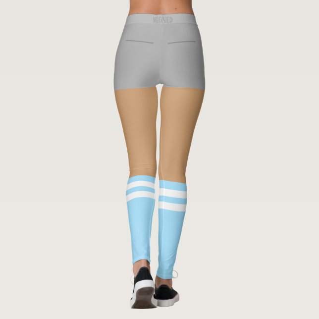 Funny Leggings with Faux Shorts and Socks (Back)