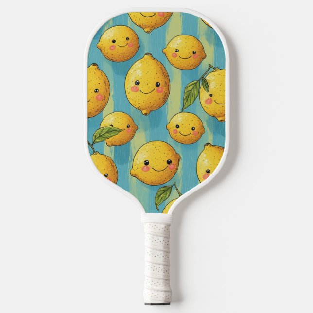 Funny Lemon Faces Pickleball Paddle (Front)