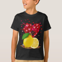Funny Lemon Fruit Lover Heart Shape Lemon Valentin