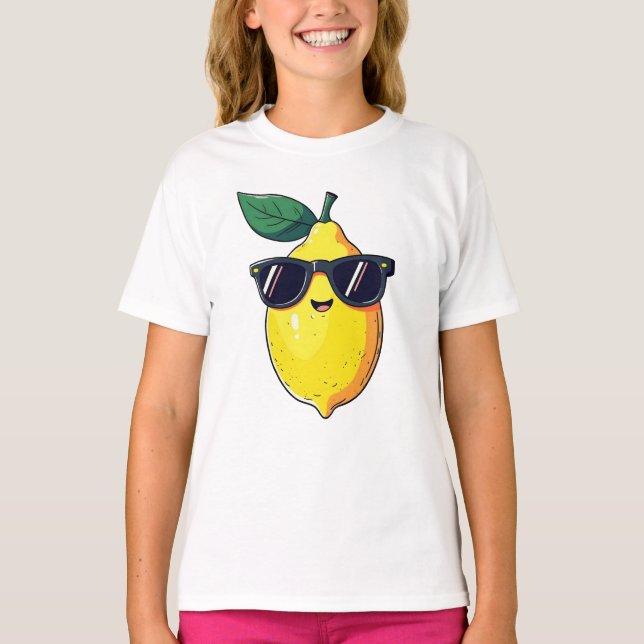 Funny Lemon Sunglasses T-Shirt (Front)