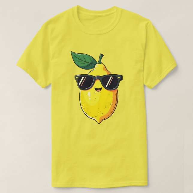 Funny Lemon Sunglasses T-Shirt (Design Front)