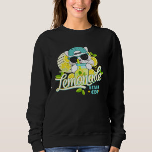 Funny Lemonade Stand CEO Cute Cat Lemon Juice Busi Sweatshirt