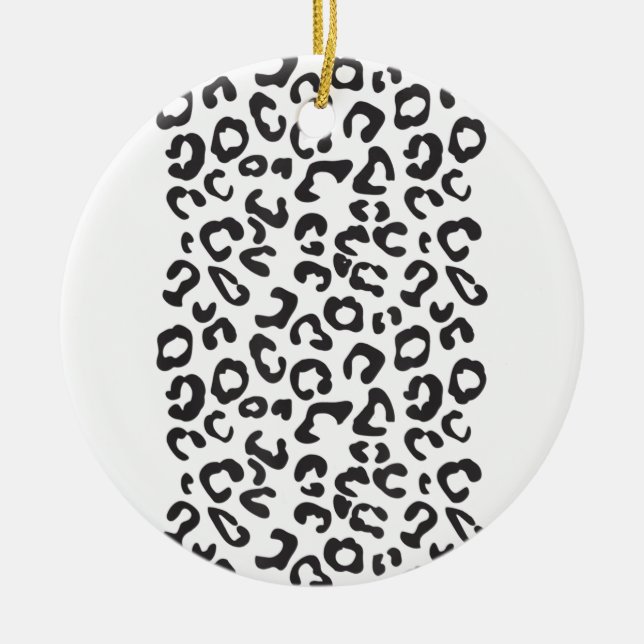 Funny Leopard Animal Ceramic Tree Decoration (Front)