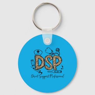 Funny Leopard DSP Direct Suprt Professional Week Key Ring